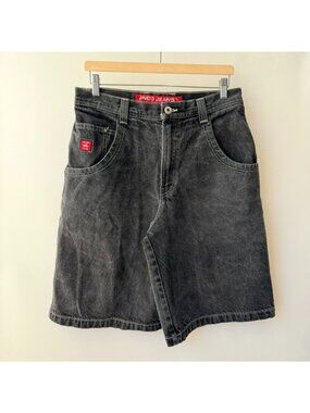 Vintage JNCO Flaming Crown Baggy Denim Shorts Y2K Skater Men’s Size 32 H71